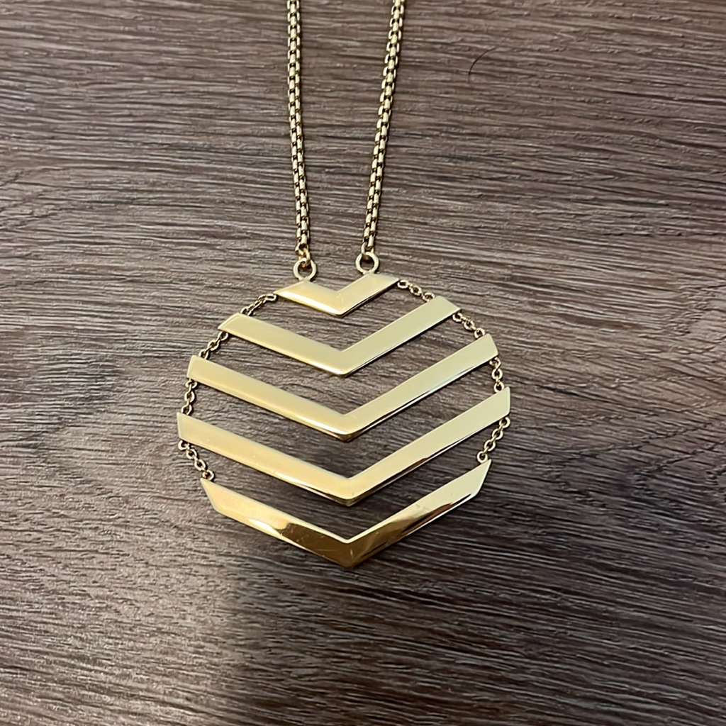 Nwot Trina Turk Chevron Statement Necklace